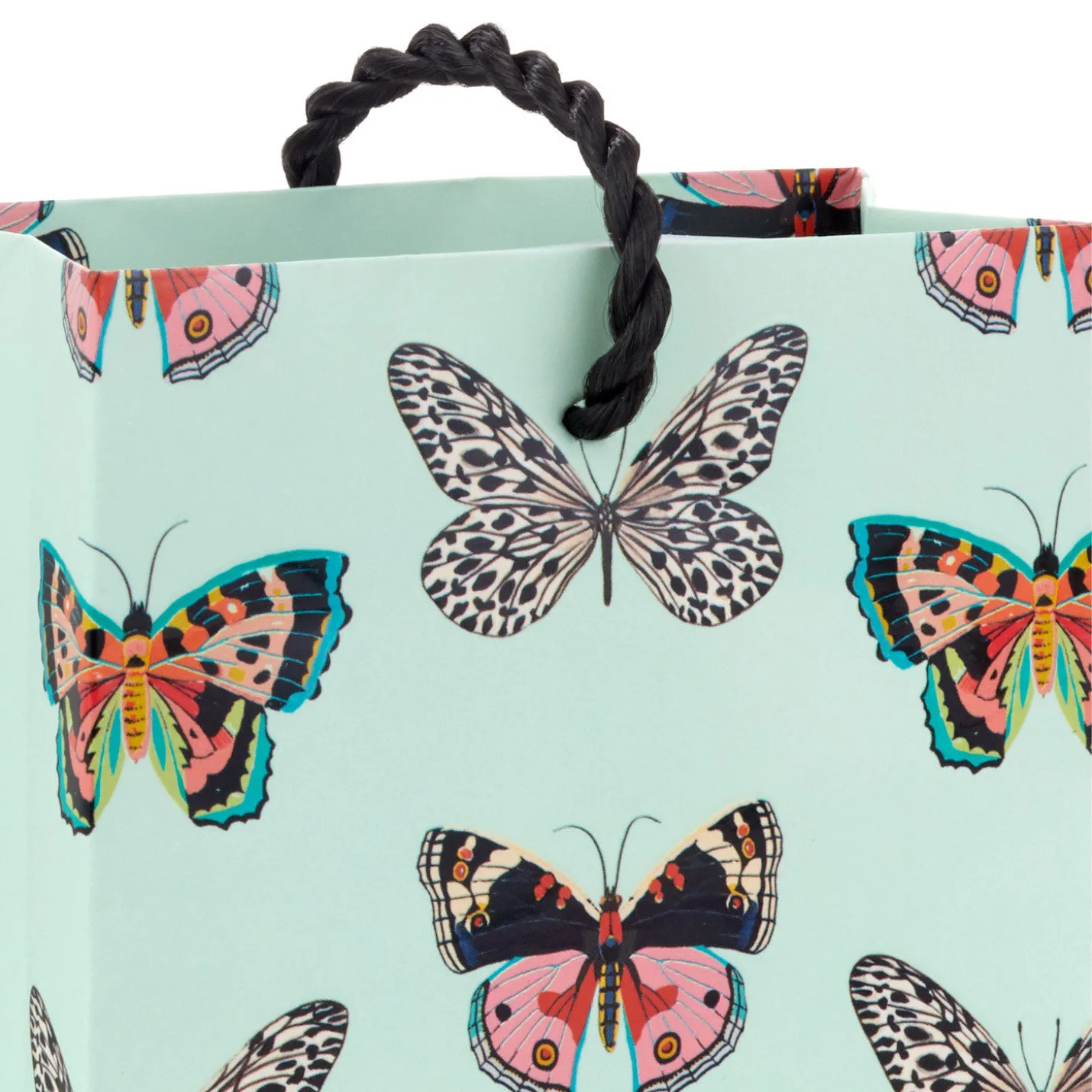 4.6" Butterflies on Mint Gift Card Holder Mini Bag