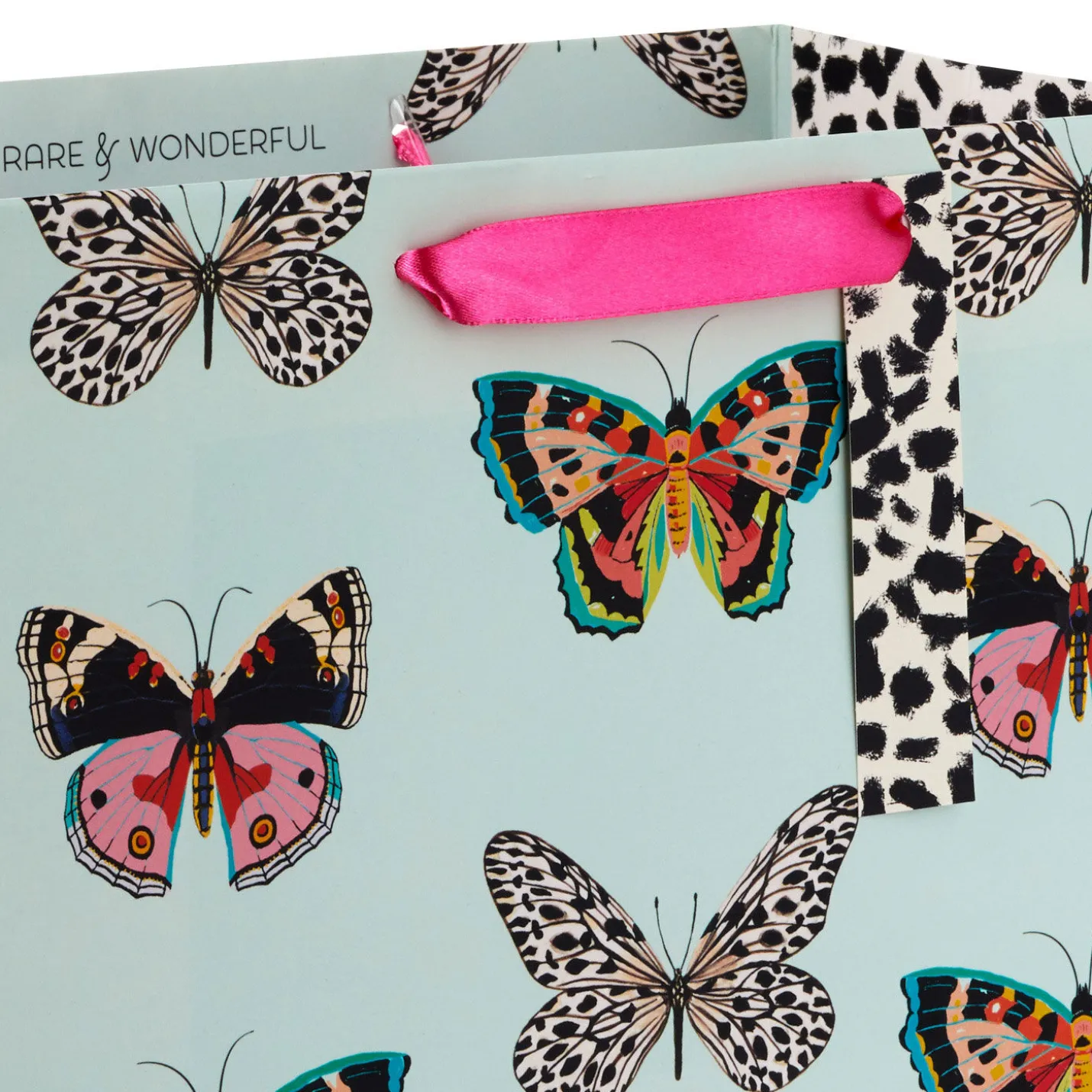 13" Butterflies on Mint Large Gift Bag