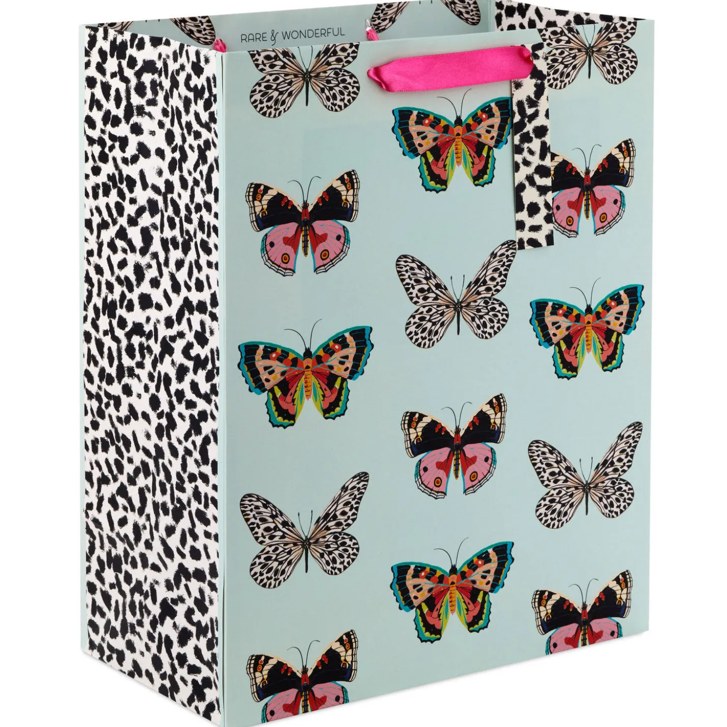13" Butterflies on Mint Large Gift Bag