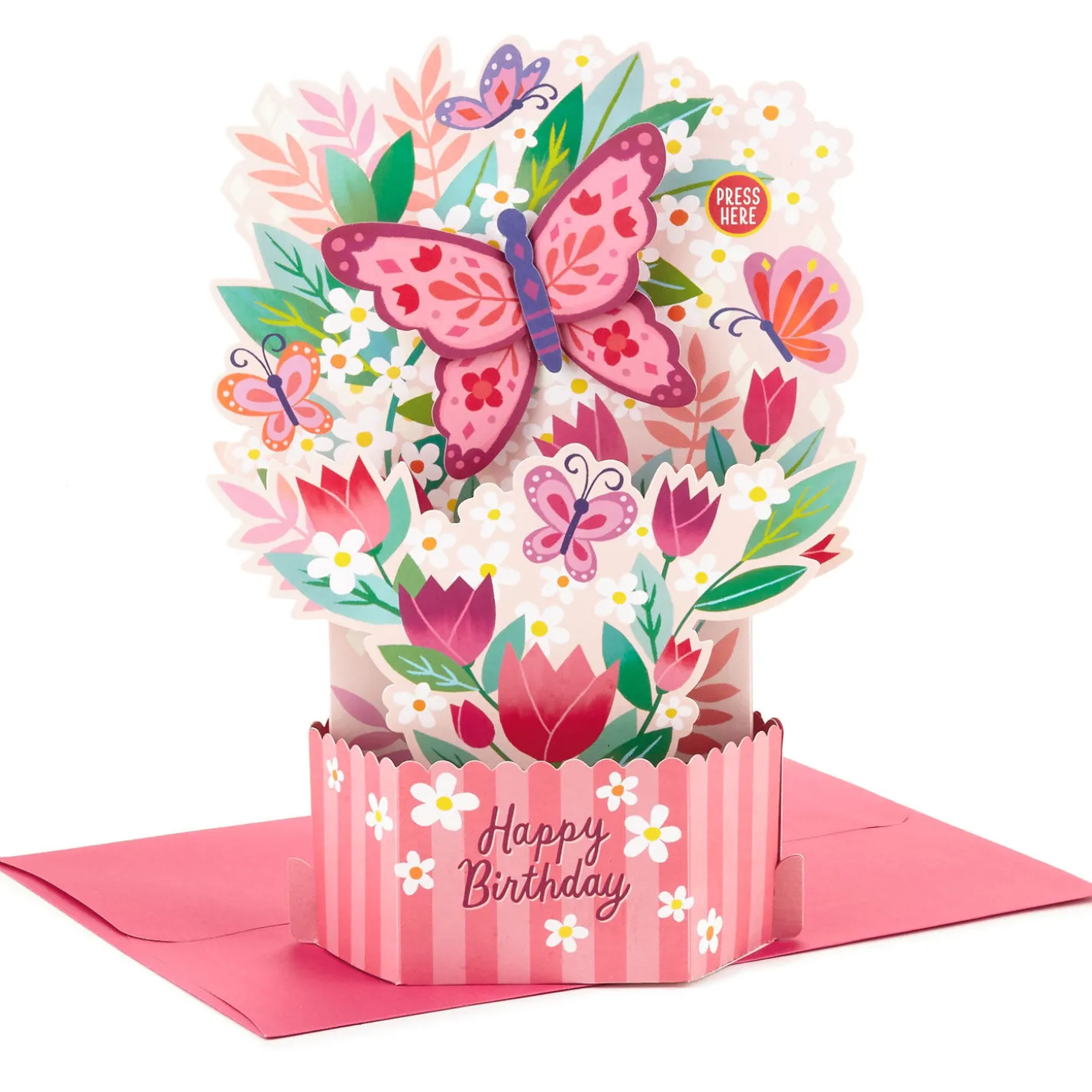 Butterfly Bouquet Musical 3D Pop-Up Birthday Card With Motion