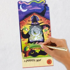 Cackling Witch Funny Pop-Up Halloween Card With Sound and Light