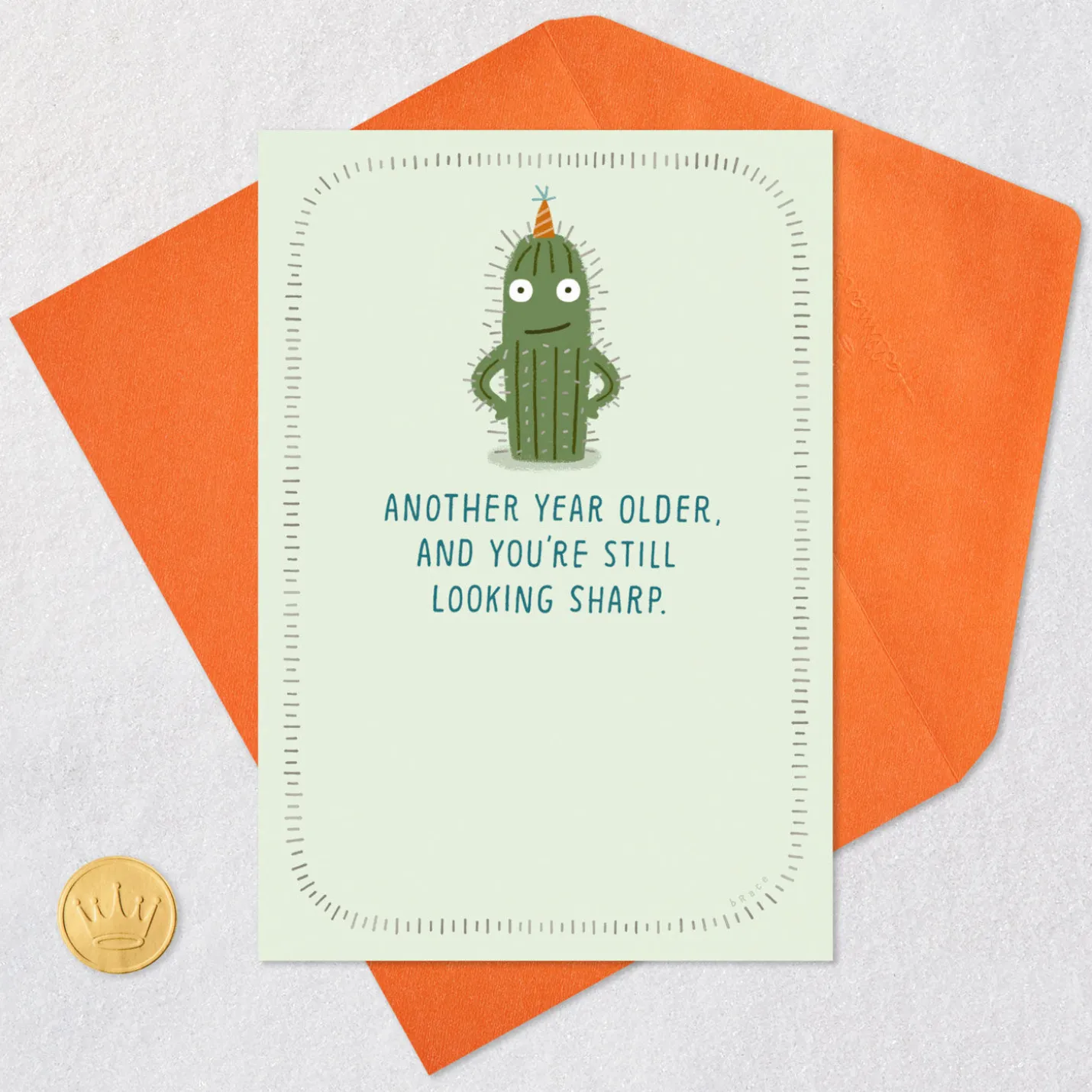 Cactus Looking Sharp Funny Birthday Card