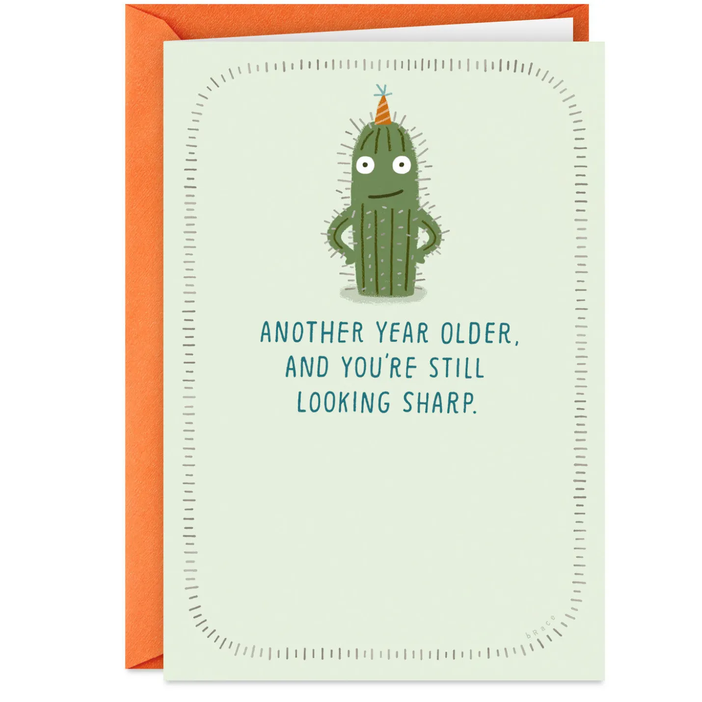 Cactus Looking Sharp Funny Birthday Card