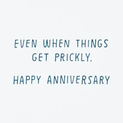 Cactus Happily Stuck With You Funny Anniversary Card