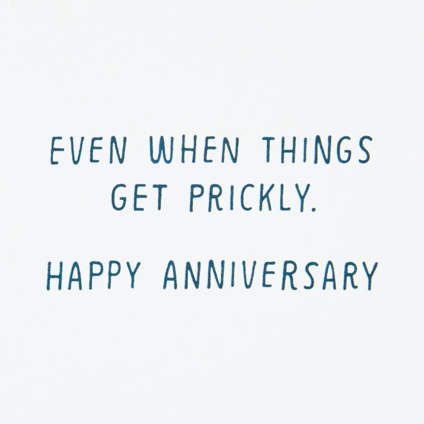 Cactus Happily Stuck With You Funny Anniversary Card