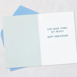 Cactus Happily Stuck With You Funny Anniversary Card