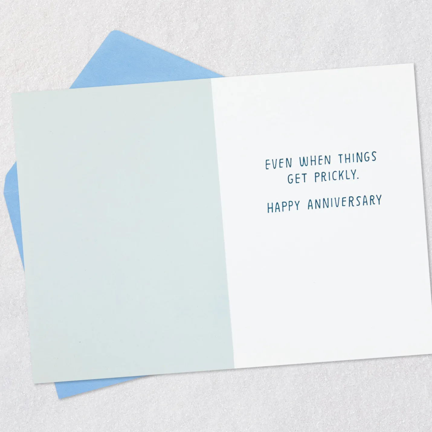 Cactus Happily Stuck With You Funny Anniversary Card