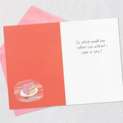Cake or Sex Funny Birthday Card