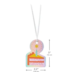 Cake and Candle Die-Cut Gift Tag
