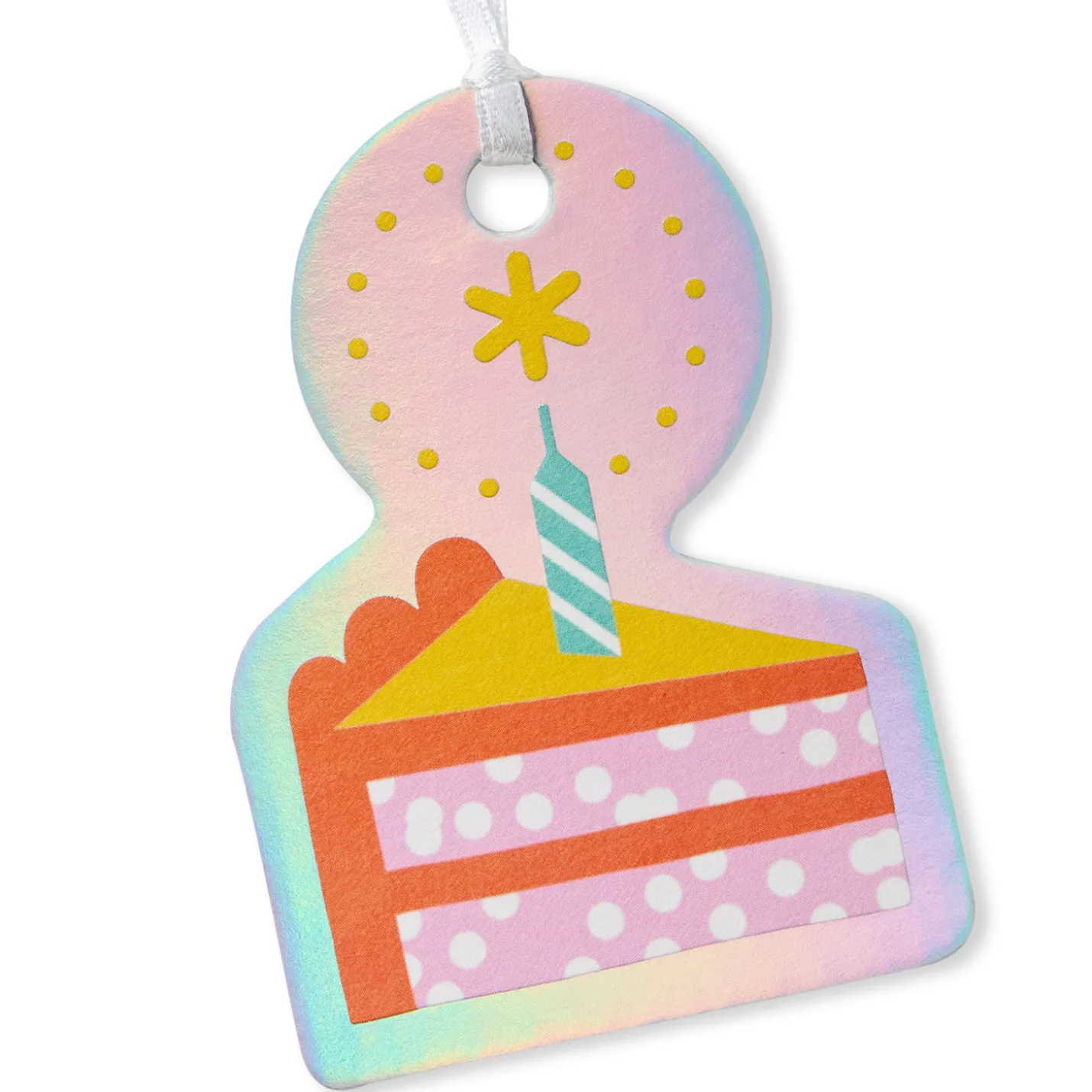 Cake and Candle Die-Cut Gift Tag