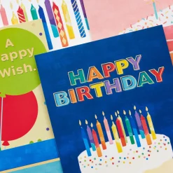 Cake and Candles Assorted Boxed Birthday Cards, Pack of 72