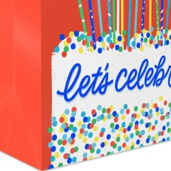 9.6" Cake and Candles Let's Celebrate Medium Birthday Gift Bag