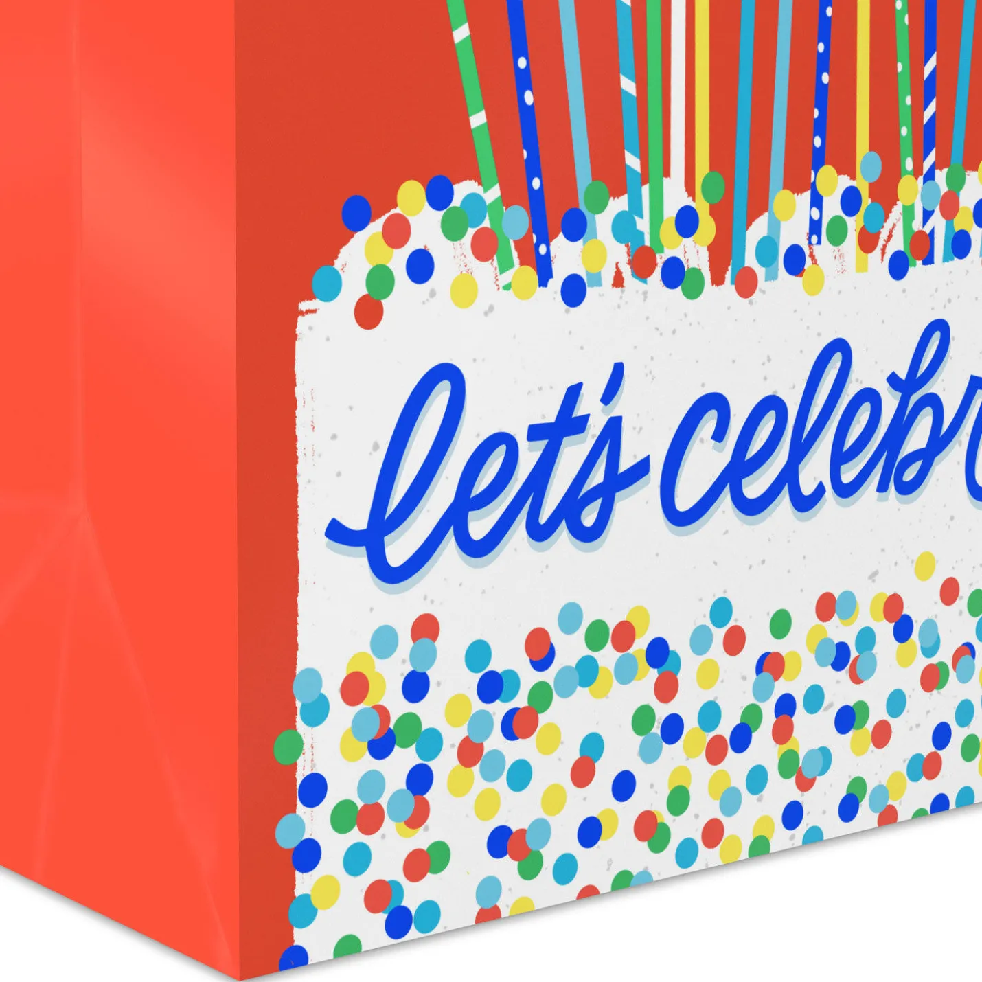 9.6" Cake and Candles Let's Celebrate Medium Birthday Gift Bag