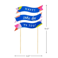 Cake Day Banner Birthday Cake Topper