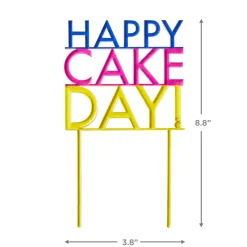 Cake Day Vibrant Lettering Birthday Cake Topper