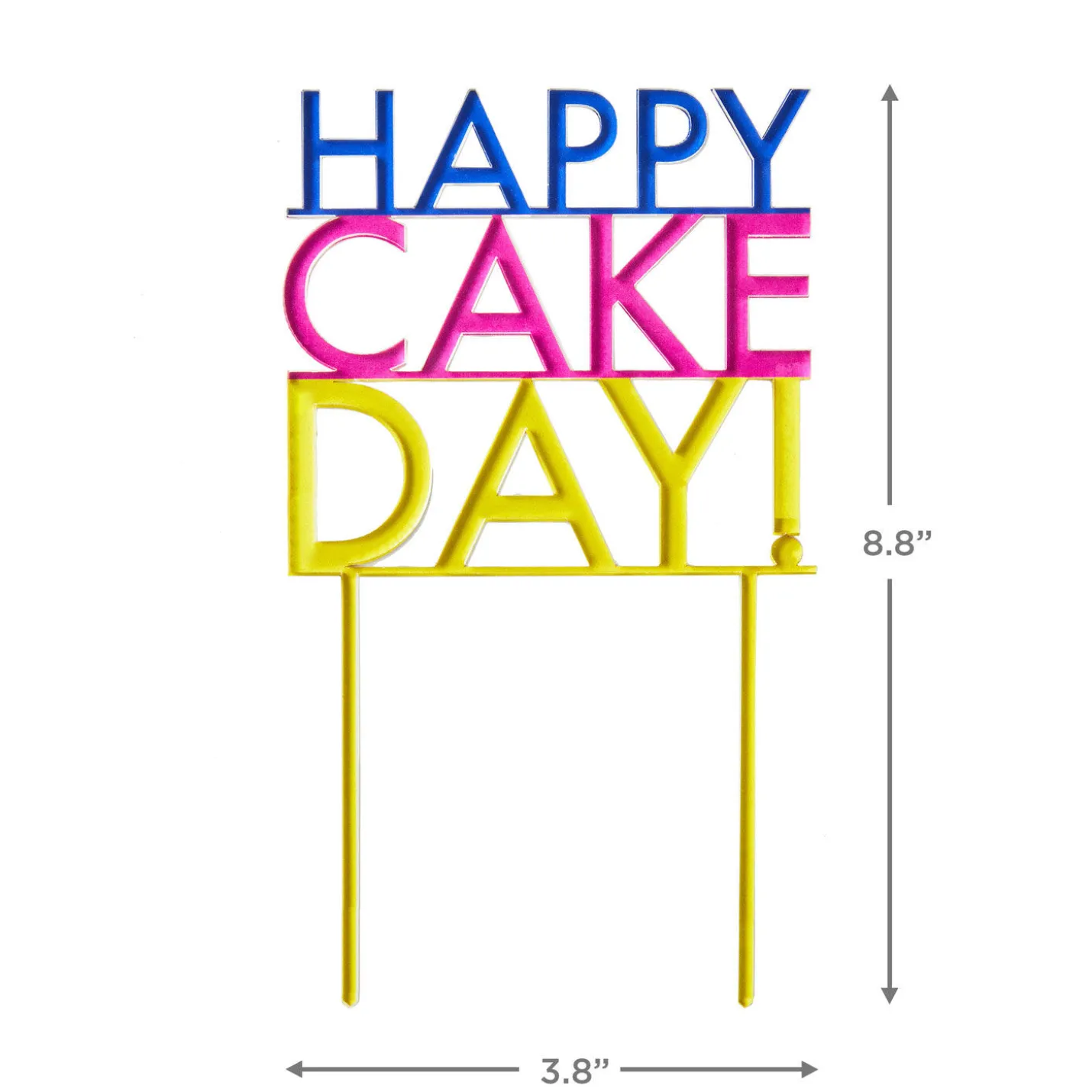 Cake Day Vibrant Lettering Birthday Cake Topper