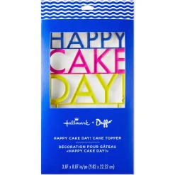 Cake Day Vibrant Lettering Birthday Cake Topper