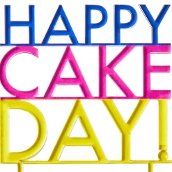Cake Day Vibrant Lettering Birthday Cake Topper