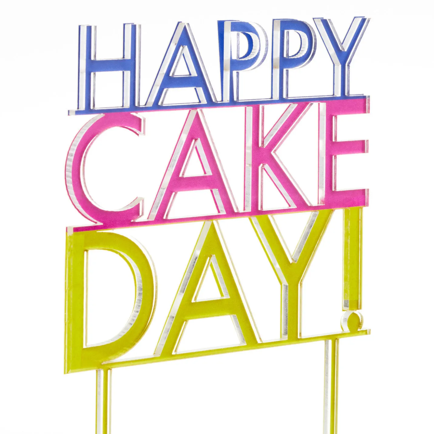 Cake Day Vibrant Lettering Birthday Cake Topper