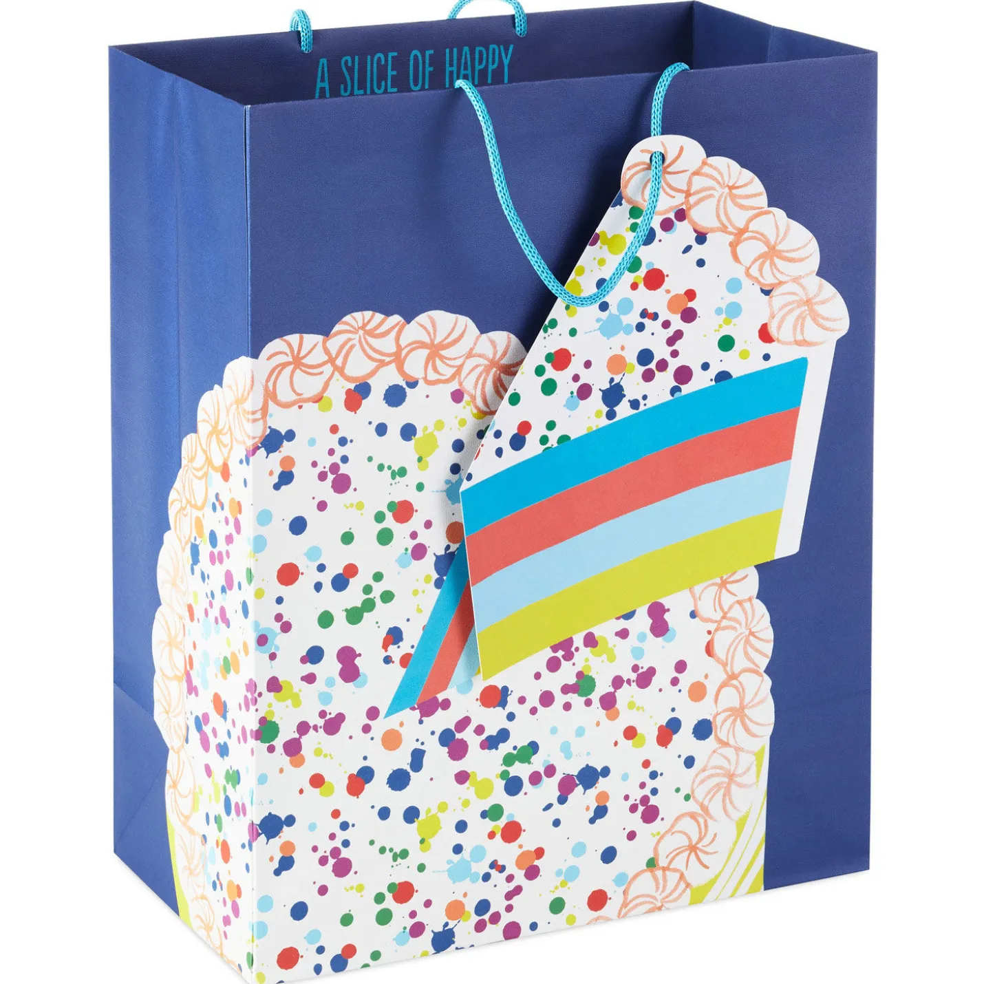 13" Cake on Blue Large Birthday Gift Bag