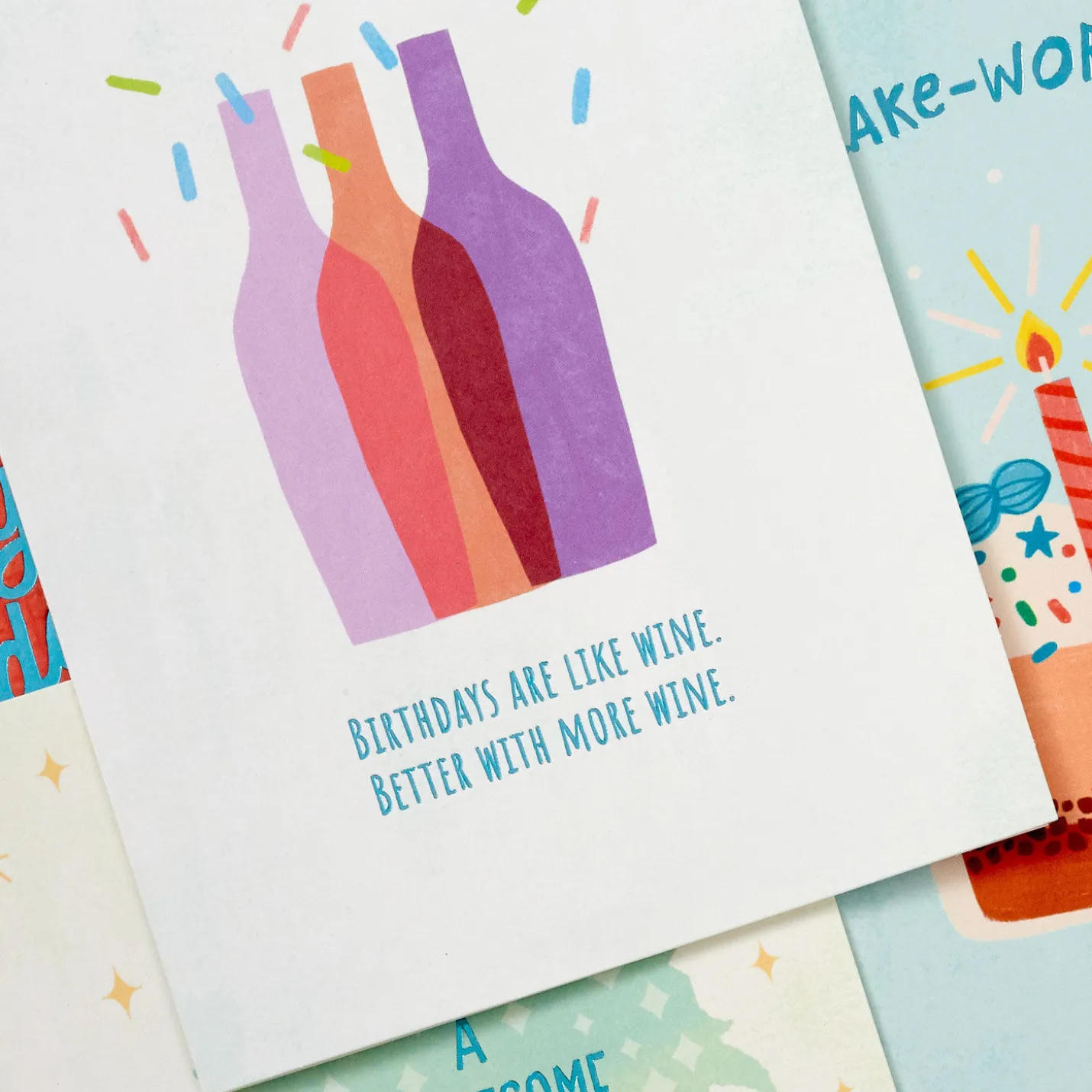 Cake-Worthy Celebrations Assorted Funny Blank Birthday Cards, Pack of 16