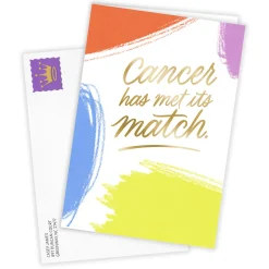 Cancer Met Its Match Custom Encouragement Card