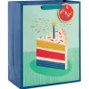 13" Candle and Cake Slice Large Birthday Gift Bag