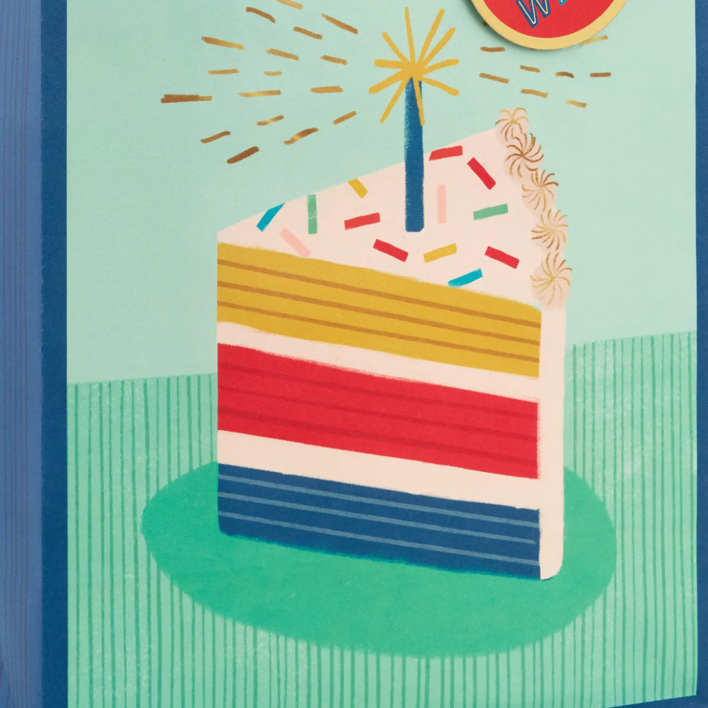 13" Candle and Cake Slice Large Birthday Gift Bag
