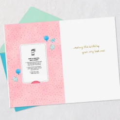 Candles and Cake Gift Card Greeting Birthday Card