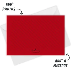 Candy Cane Stripe Flat Christmas Photo Card