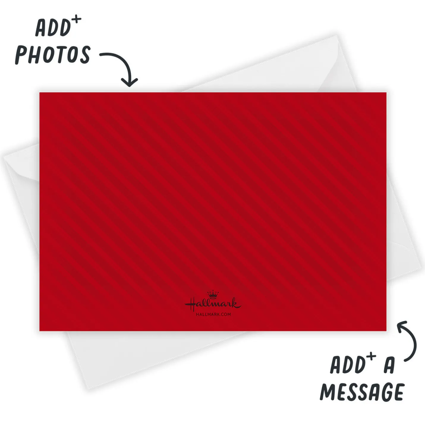 Candy Cane Stripe Flat Christmas Photo Card
