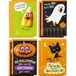 Candy Corn and Costumes Assorted Halloween Cards, Pack of 8
