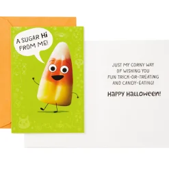 Candy Corn and Costumes Assorted Halloween Cards, Pack of 8