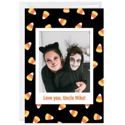 Candy Corn Frame Custom Halloween Card