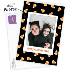 Candy Corn Frame Custom Halloween Card