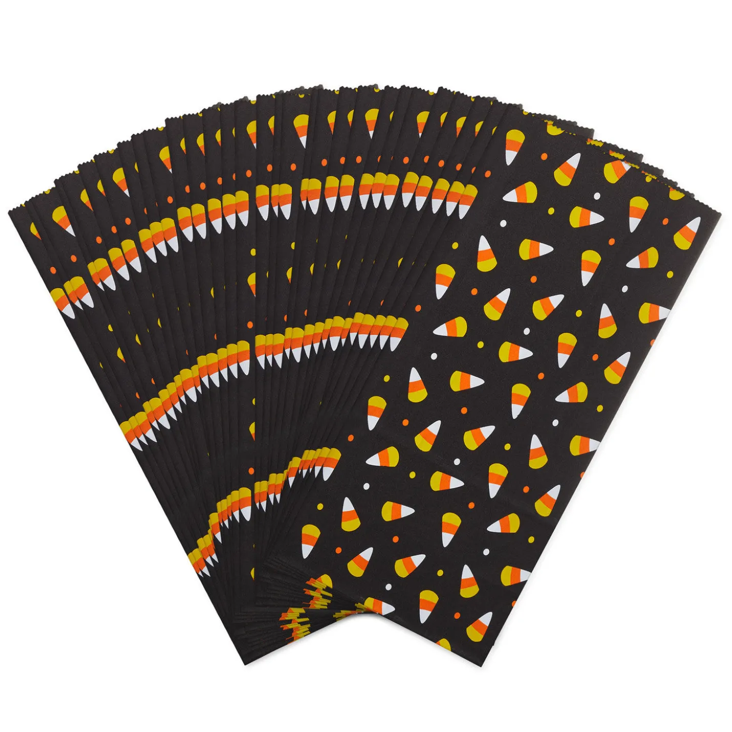 Candy Corn Halloween Paper Goodie Bags, Pack of 30