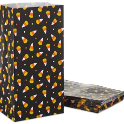 Candy Corn Halloween Paper Goodie Bags, Pack of 30