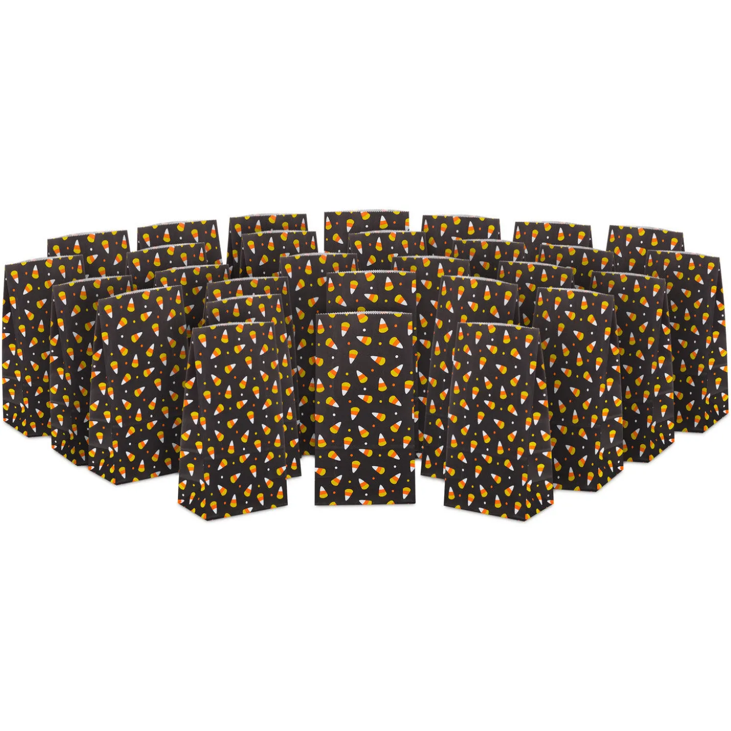 Candy Corn Halloween Paper Goodie Bags, Pack of 30