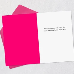 Can't Improve on Perfection Funny Birthday Card