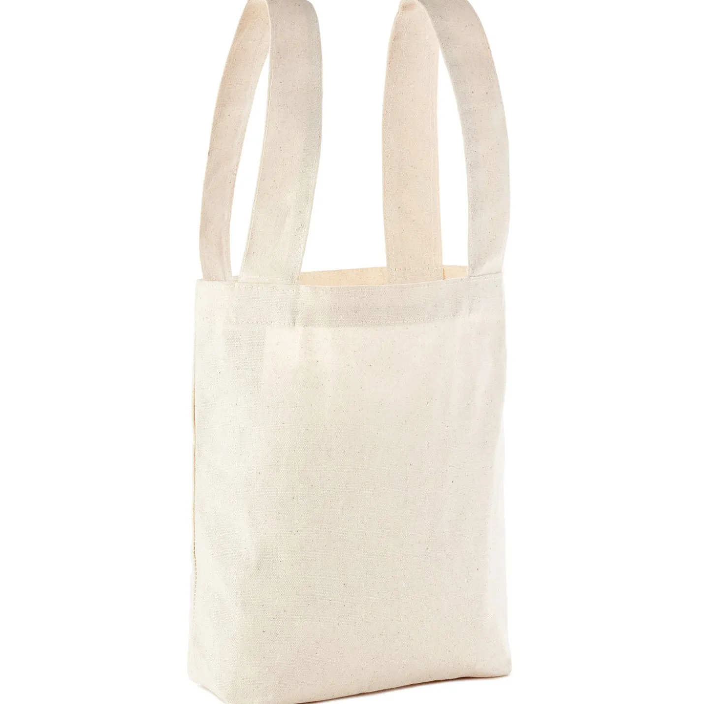 10.7" Canvas Fabric Bunny Face Medium Gift Bag