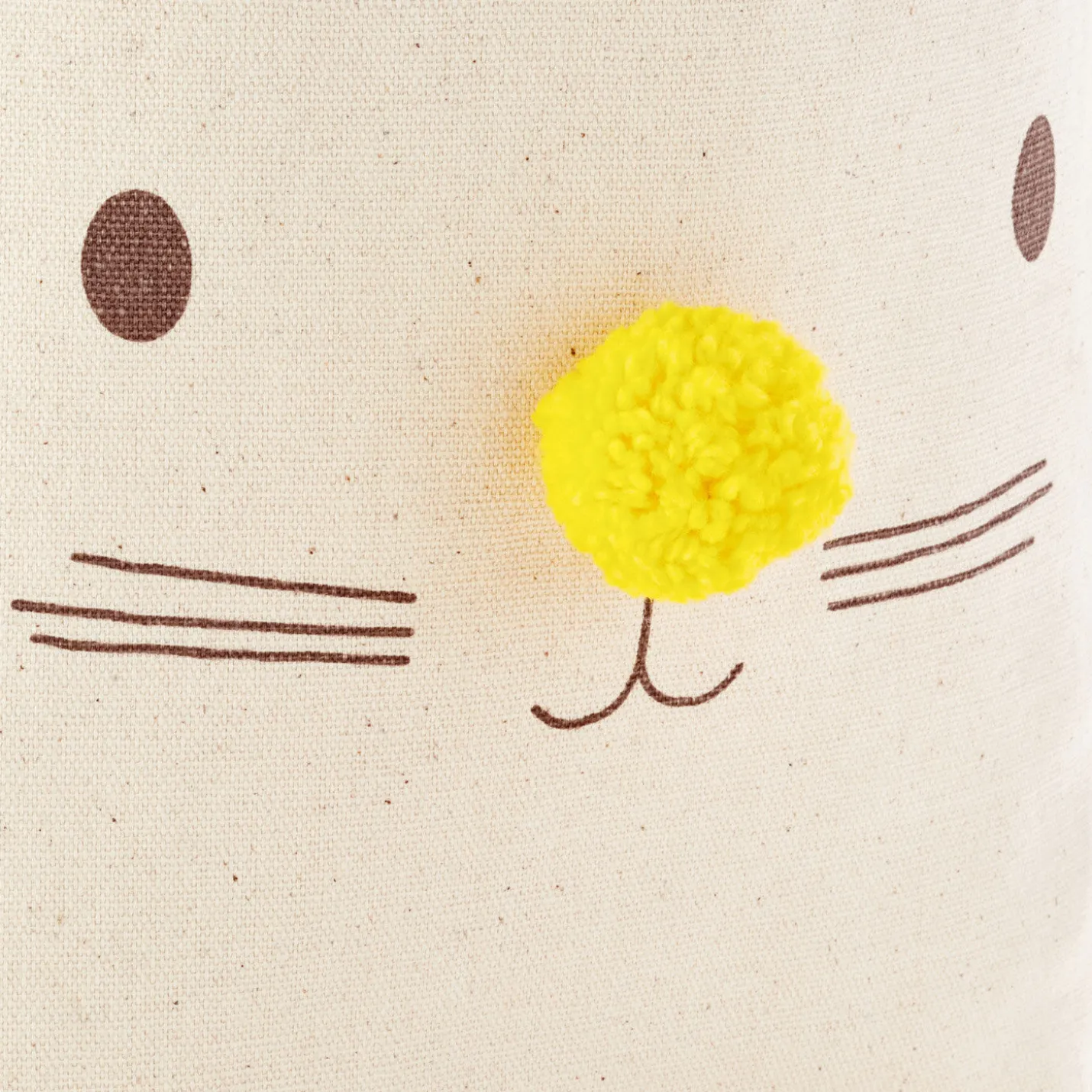 10.7" Canvas Fabric Bunny Face Medium Gift Bag