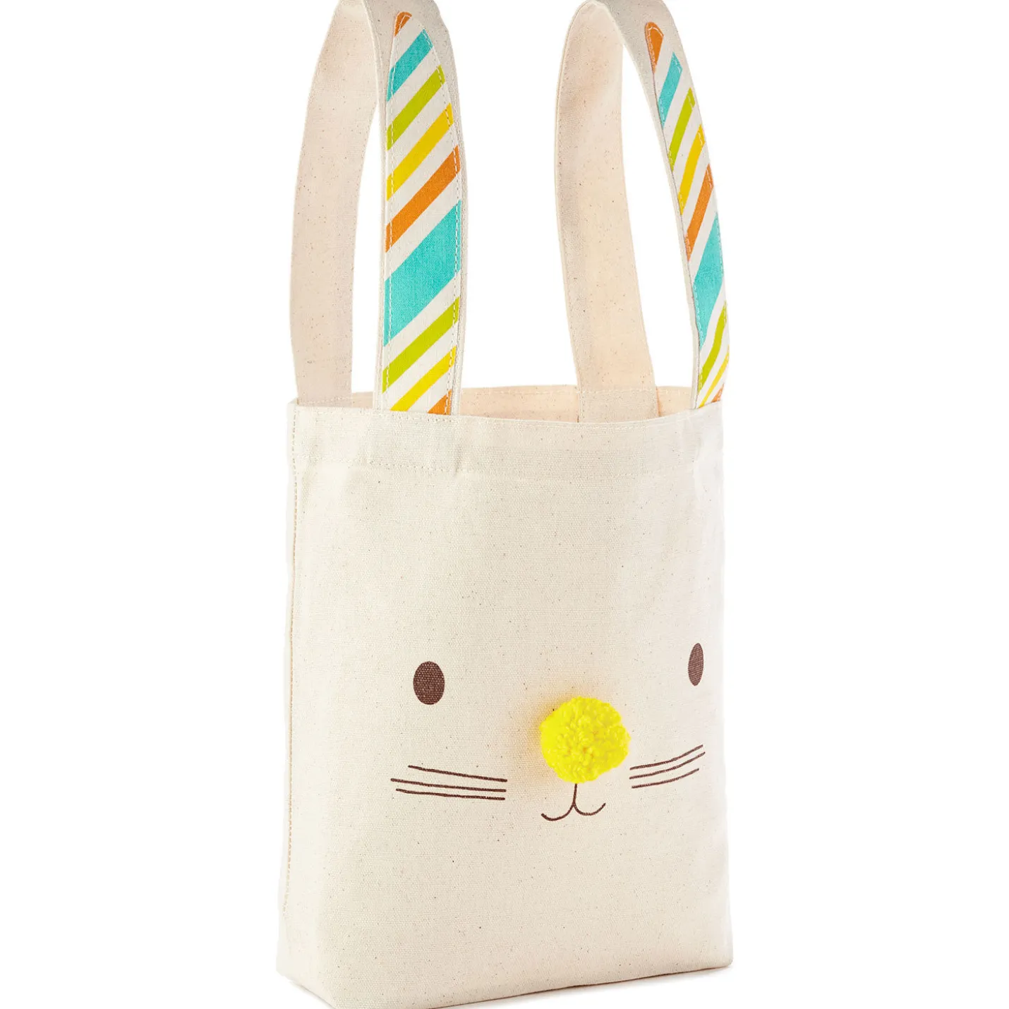 10.7" Canvas Fabric Bunny Face Medium Gift Bag