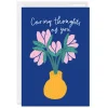 Caring Thoughts Flower Bouquet Custom Support Card
