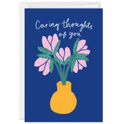 Caring Thoughts Flower Bouquet Custom Support Card