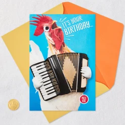 Celebrate Accordion-ly Chicken Dance Funny Musical Birthday Card With Motion
