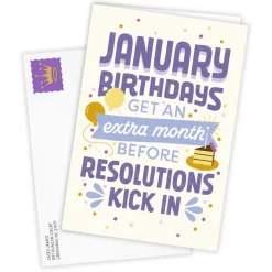 Celebrate Before January Resolutions Custom Birthday Card