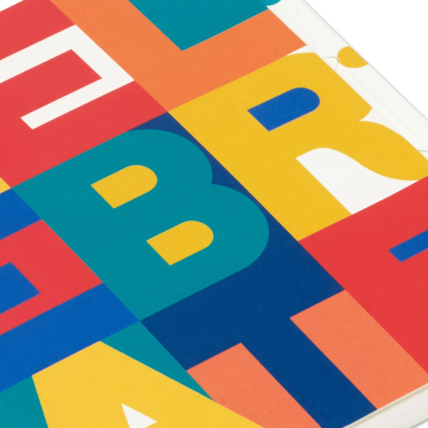 4.6" Celebrate Color Block Gift Card Holder Box