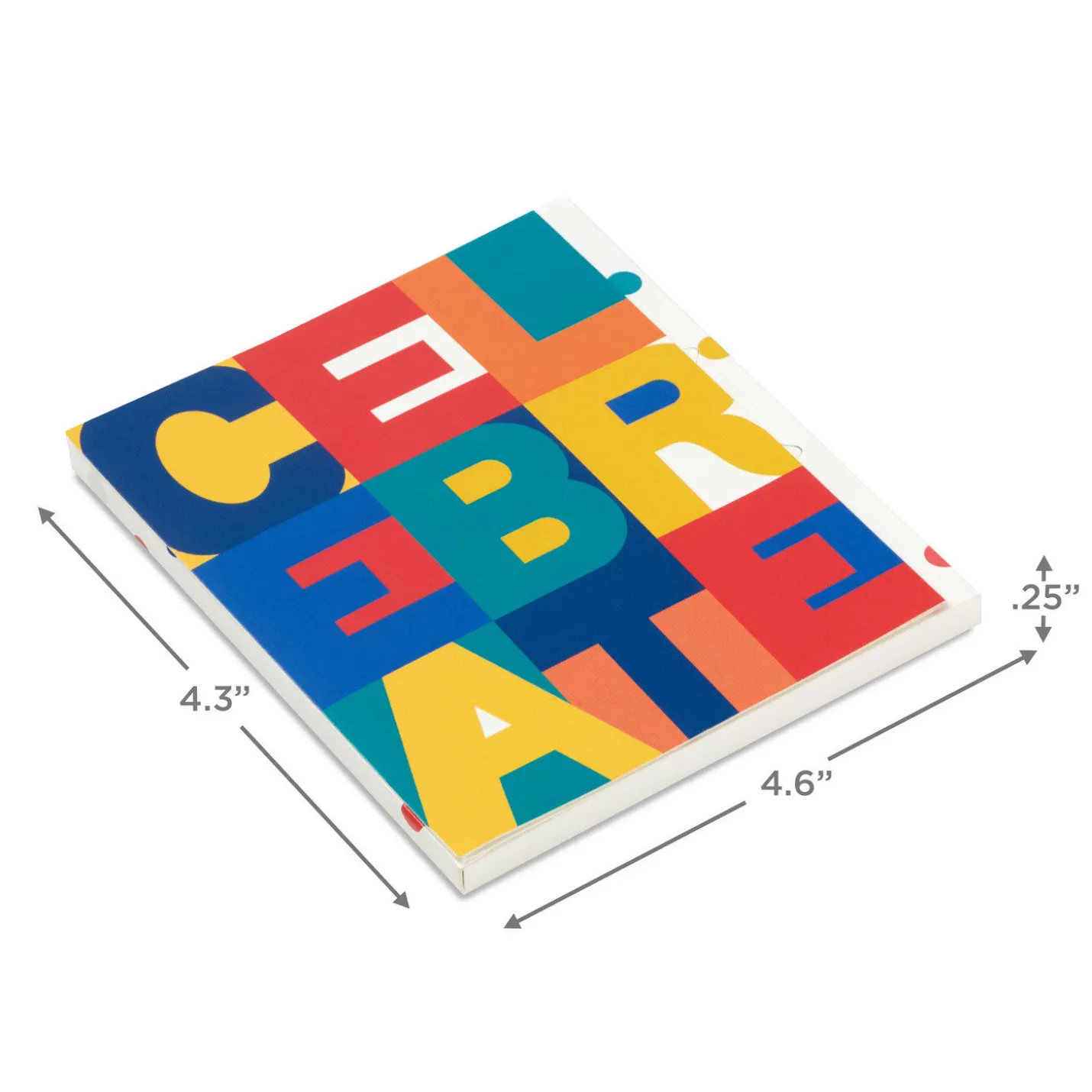 4.6" Celebrate Color Block Gift Card Holder Box