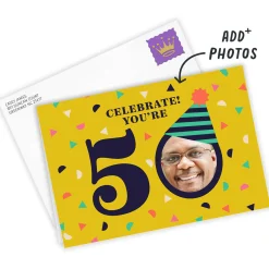 Celebrate Custom 50th Birthday Card