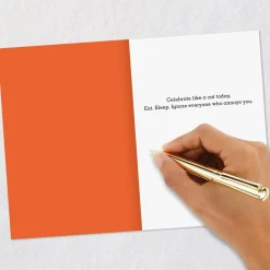 Celebrate Like a Cat Funny Birthday Card